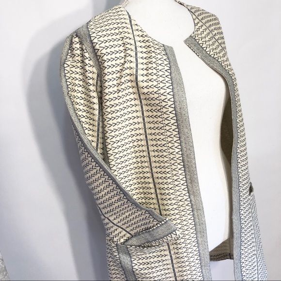 Collection by Bobeau Abel Woven Long Open Front Blazer - Picture 8 of 8